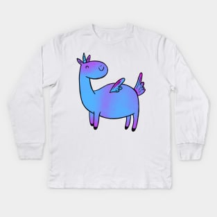 Unicorn with wings Kids Long Sleeve T-Shirt